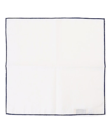 無地ヘムプリントリネン チーフ