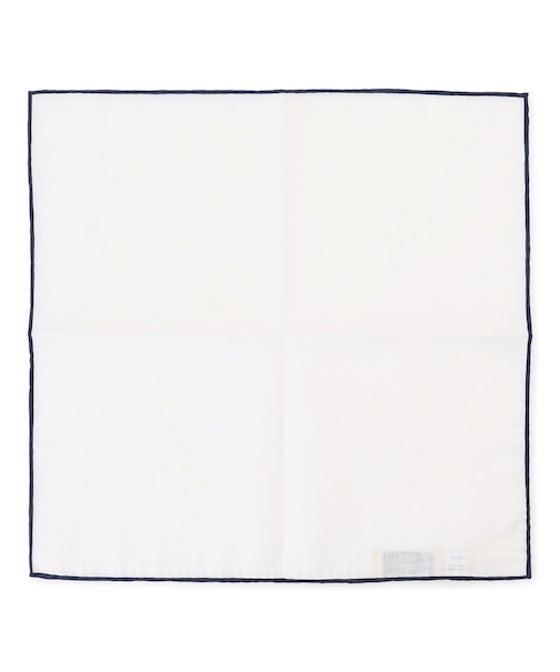 無地ヘムプリントリネン チーフ