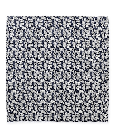 ハンドプリントペイズリー チーフ