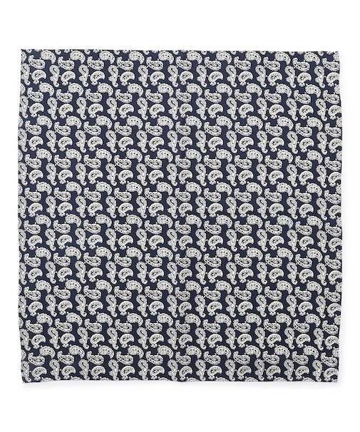 ハンドプリントペイズリー チーフ