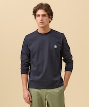 オーバルワンポイント ロングスリーブ Tシャツ