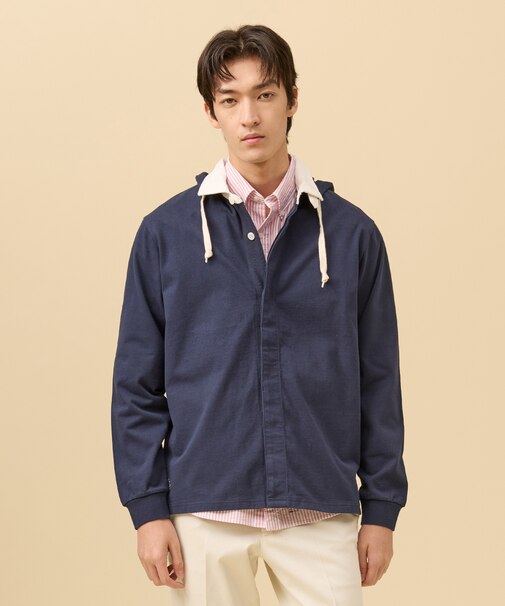 【フード取り外し可】フーデット ラガーシャツ