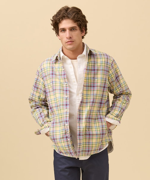 オックスフォードマルチカラーチェック シャツブルゾン