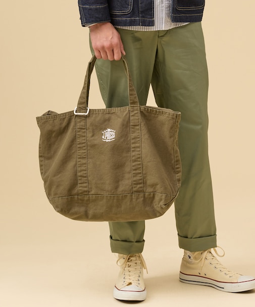 コットンキャンバス オーバルトートバッグ