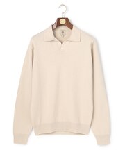 ミックスブークレ スキッパーポロシャツ