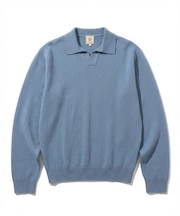 ミックスブークレ スキッパーポロシャツ