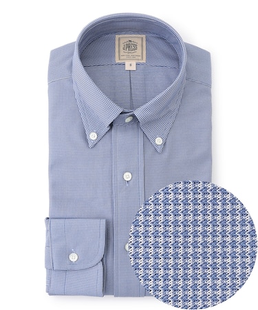 【吸水速乾 / UVケア / 高通気性】【SMART TECH】ハウンドトゥース ジャージーシャツ