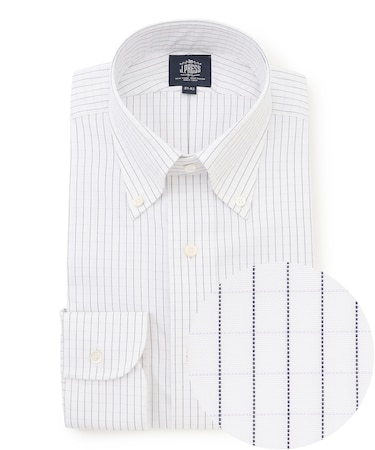 【PREMIUM PLEATS / 形態安定】スーピマコットングラフチェック シャツ / B.D.