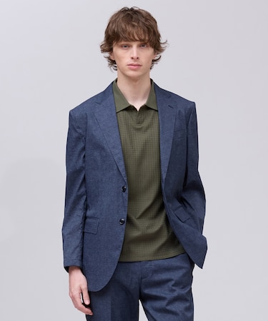 新色【MECHANICAL】【超軽量 / 清涼感 / 洗える】 ハイパワーストレッチ リネンルックジャケット_26年モデル