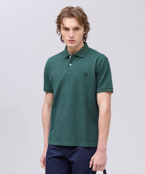 コットンカノコオーバーダイ ポロシャツ