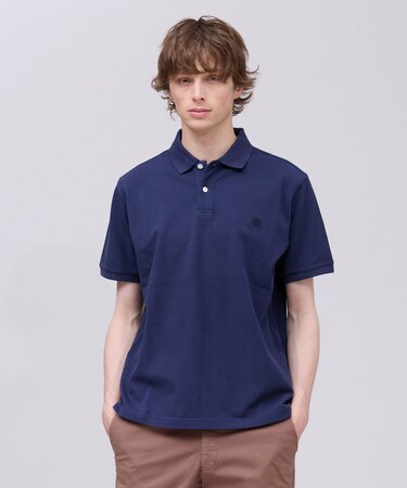 コットンカノコオーバーダイ ポロシャツ