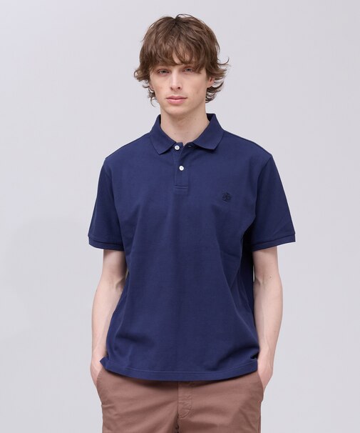 コットンカノコオーバーダイ ポロシャツ