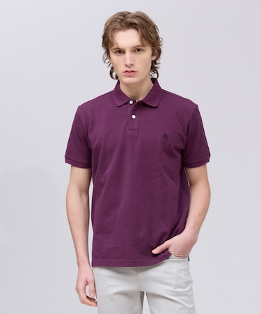 コットンカノコオーバーダイ ポロシャツ