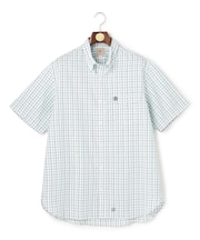 【KING SIZE 】【吸水速乾 / 接触冷感 / 高通気性】Aero Weave クールマックスサッカー チェック シャツ / B.D.