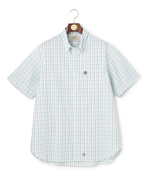 【KING SIZE 】【吸水速乾 / 接触冷感 / 高通気性】Aero Weave クールマックスサッカー チェック シャツ / B.D.