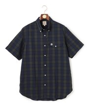 【KING SIZE 】【吸水速乾 / 接触冷感 / 高通気性】Aero Weave クールマックスサッカー チェック シャツ / B.D.