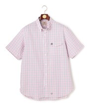 【KING SIZE 】【吸水速乾 / 接触冷感 / 高通気性】Aero Weave クールマックスサッカー チェック シャツ / B.D.
