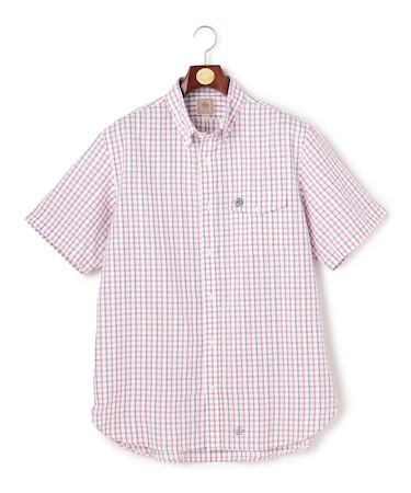 【KING SIZE 】【吸水速乾 / 接触冷感 / 高通気性】Aero Weave クールマックスサッカー チェック シャツ / B.D.