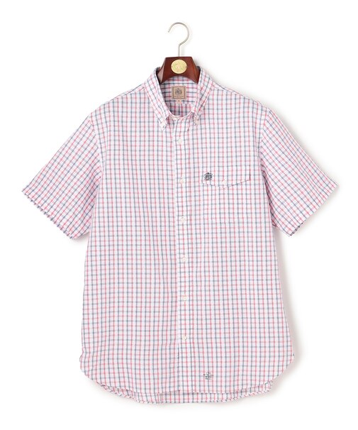 【KING SIZE 】【吸水速乾 / 接触冷感 / 高通気性】Aero Weave クールマックスサッカー チェック シャツ / B.D.