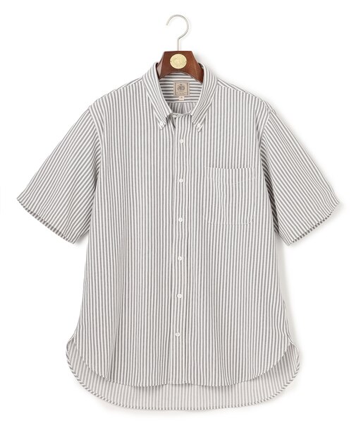 【KING SIZE】【吸水速乾 / 抗菌防臭 / 遮熱 / 防シワ】【J.PRESS OXFORD JERSEY】カノコインレイ半袖 シャツ / B.D.