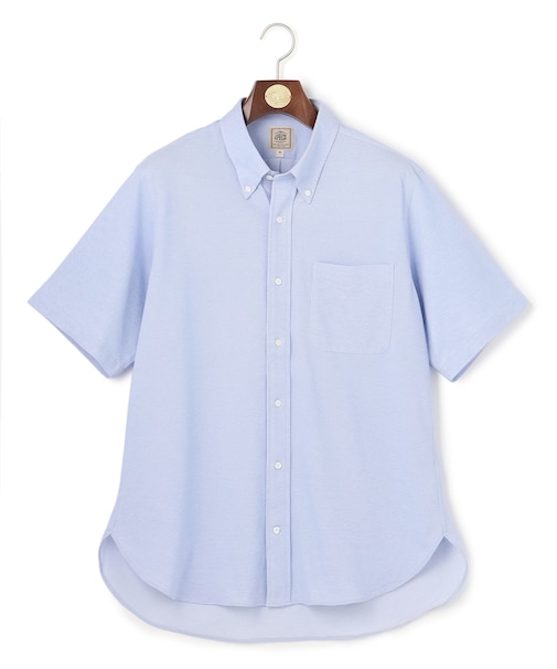 【KING SIZE】【吸水速乾 / 抗菌防臭 / 遮熱 / 防シワ】【J.PRESS OXFORD JERSEY】カノコインレイ半袖 シャツ / B.D.