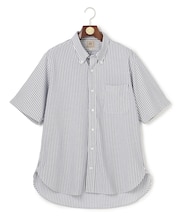 【KING SIZE】【吸水速乾 / 抗菌防臭 / 遮熱 / 防シワ】【J.PRESS OXFORD JERSEY】カノコインレイ半袖 シャツ / B.D.