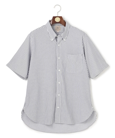 【KING SIZE】【吸水速乾 / 抗菌防臭 / 遮熱 / 防シワ】【J.PRESS OXFORD JERSEY】カノコインレイ半袖 シャツ / B.D.