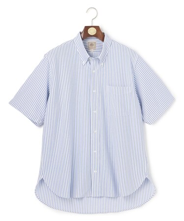 【KING SIZE】【吸水速乾 / 抗菌防臭 / 遮熱 / 防シワ】【J.PRESS OXFORD JERSEY】カノコインレイ半袖 シャツ / B.D.