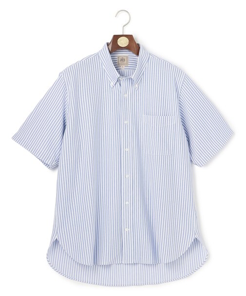【KING SIZE】【吸水速乾 / 抗菌防臭 / 遮熱 / 防シワ】【J.PRESS OXFORD JERSEY】カノコインレイ半袖 シャツ / B.D.