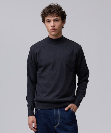 【TAILORD KNIT】コットンカシミヤ モックネック ニット