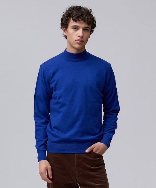 TAILORED KNIT】コットンカシミヤ モックネック ニット｜ジェイ