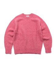 【WEB・一部店舗限定カラー】【Shaggy Dog】サドルショルダー クルーネック ニット
