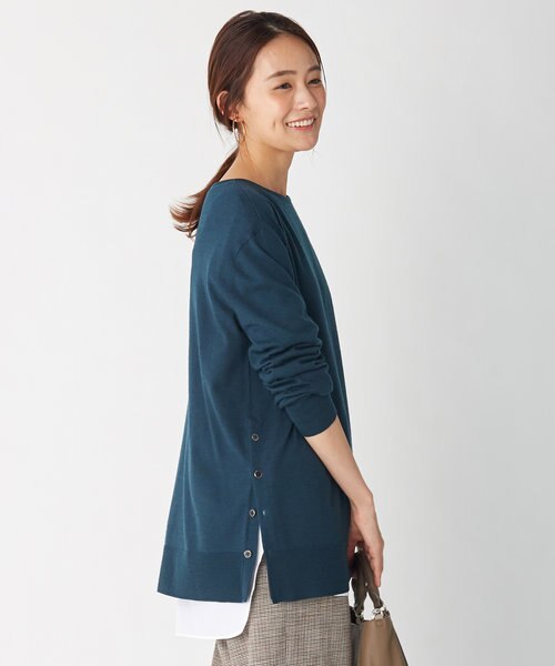 洗える】POPCORN サイドボタン ニット｜ジェイ・プレスの通販｜&mall