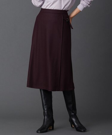 【洗える・イージーケア】ウールスムースジャージー スカート