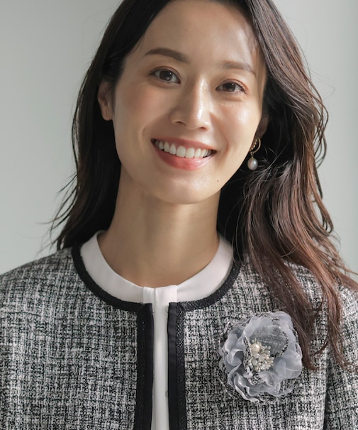 ツイード コサージュ