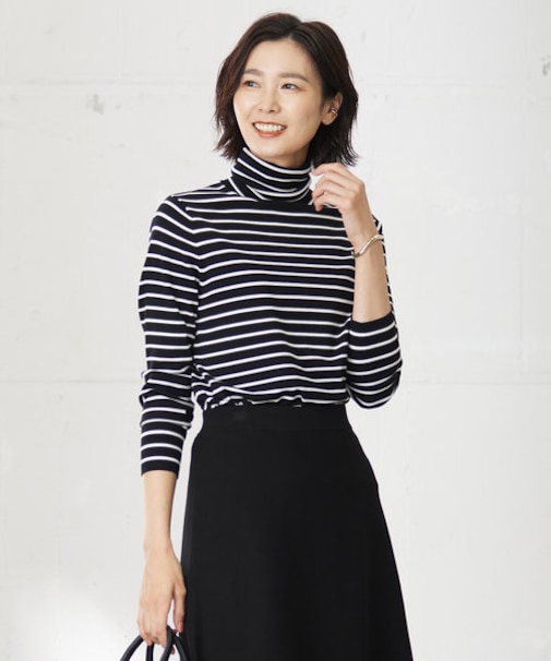 【洗える】PRINCE タートルネック ニット