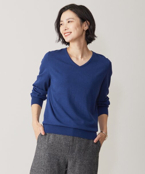 【洗える】PRINCE Vネック ニット