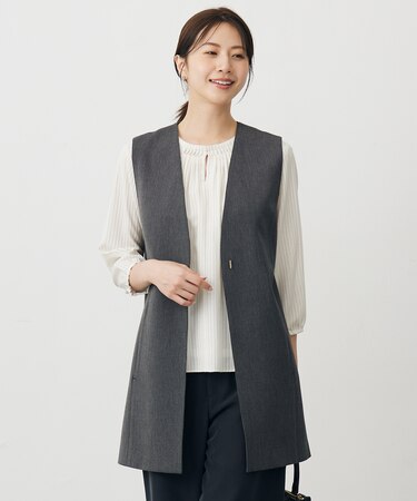 T/Rアルガンシルク ジレ