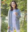 【洗える】ORGANIC GASS COTTON キーネック カーディガン