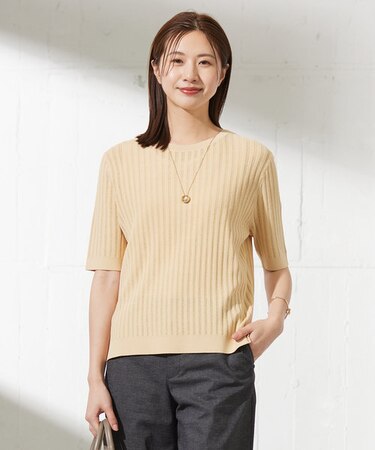 【洗える・抗菌防臭】VISCOSE STRETCH サマー ニット