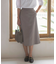 【洗える】麻ポリエステルストレッチ スカート