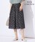 【WEB限定・洗える】ラインフラワープリント タック スカート