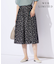 【WEB限定・洗える】ラインフラワープリント タック スカート