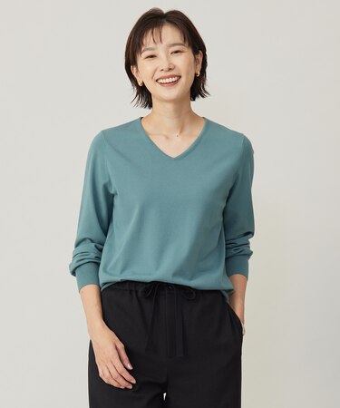 【ご好評につき新色追加！・WEB限定カラーあり・洗える】PRINCE Vネック ニット