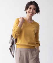 【ご好評につき新色追加!・WEB限定カラーあり・洗える】PRINCE Vネック ニット