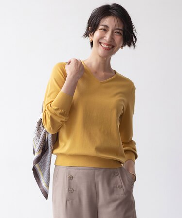 【ご好評につき新色追加！・WEB限定カラーあり・洗える】PRINCE Vネック ニット