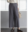 【洗える】T/Rウォッシャブルギャバ ワイド パンツ