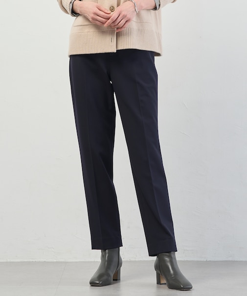 T/Rアルガンシルク テーパード パンツ