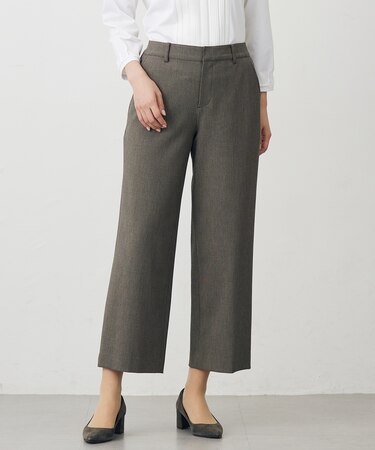 【WEB限定カラーあり・洗える】T/Rアルガンシルク ワイド パンツ