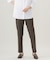 【洗える】T/Rアルガンシルクチェック テーパード パンツ